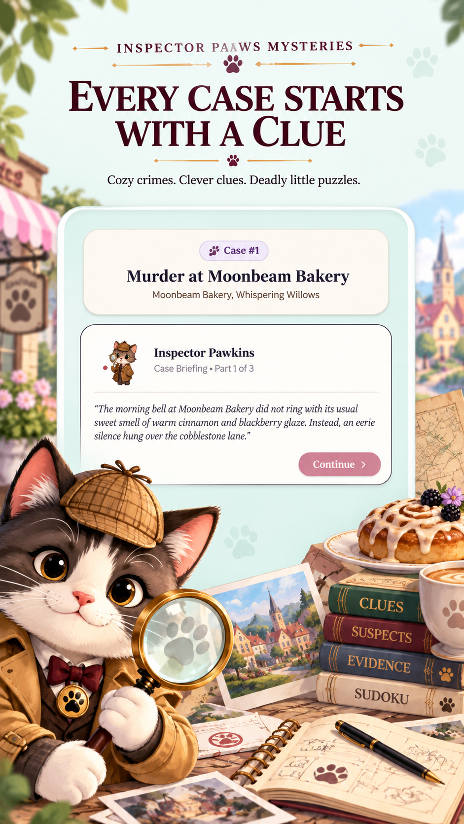 Inspector Paws Mysteries investigation screen