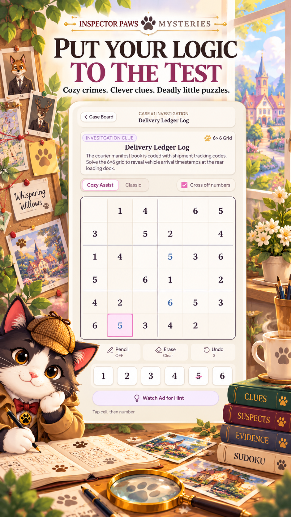 Inspector Paws Mysteries logic puzzle