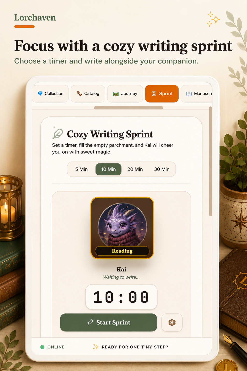 Lorehaven Cozy Writing Sprint